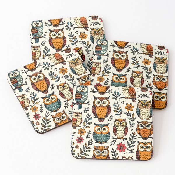 Item preview, 70s Owls Seamless Repeat designed and sold by Sharon Schwalbe.