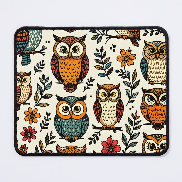 Item preview, 70s Owls Seamless Repeat designed and sold by Sharon Schwalbe.