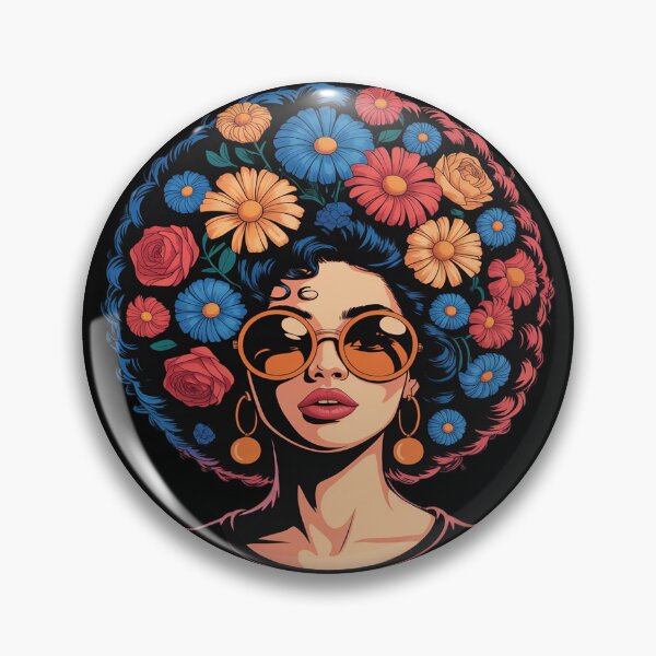 Item preview, Black History Afro Flower Hair Juneteenth designed and sold by FluoroWave.