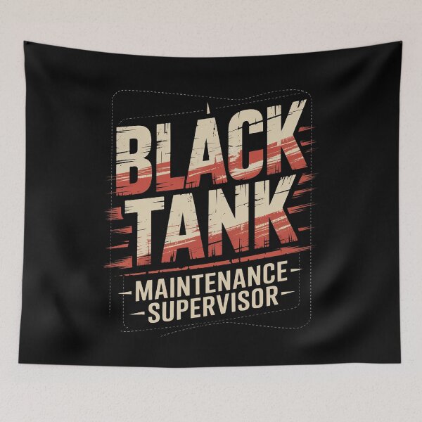 Item preview, Black Tank Maintenance Supervisor Funny Campers Tank Boss designed and sold by FluoroWave.