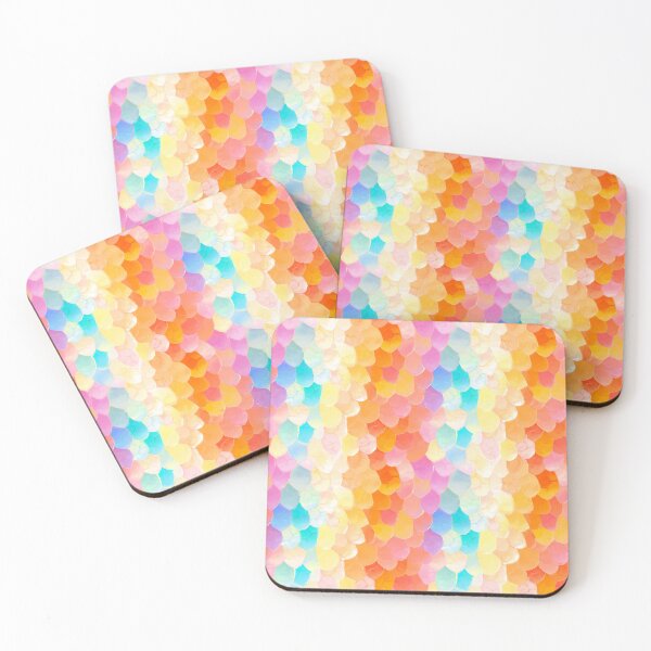 Item preview, Pastel Rainbow Dragon Scales Pattern designed and sold by bubblegoth.