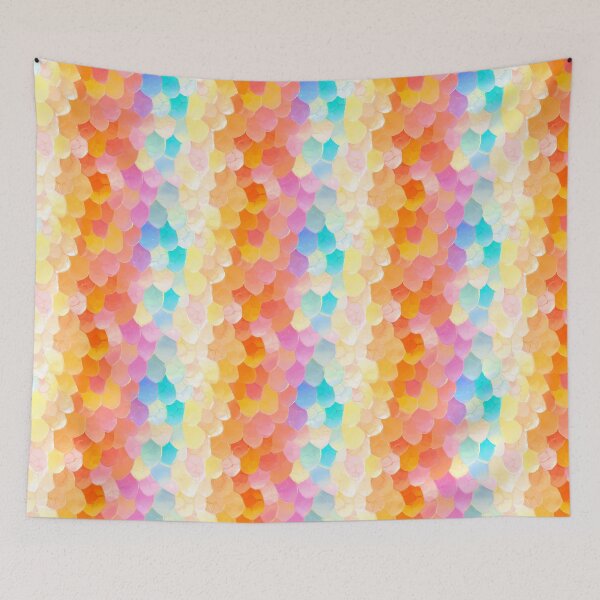 Item preview, Pastel Rainbow Dragon Scales Pattern designed and sold by bubblegoth.