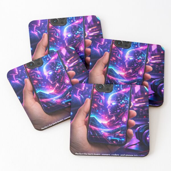 Item preview, Futuristic Neon Cyber Grid AI Phone Case designed and sold by goodcrystals.