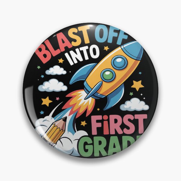 Item preview, Blast Off Into 1st Grade First Day of School designed and sold by FluoroWave.