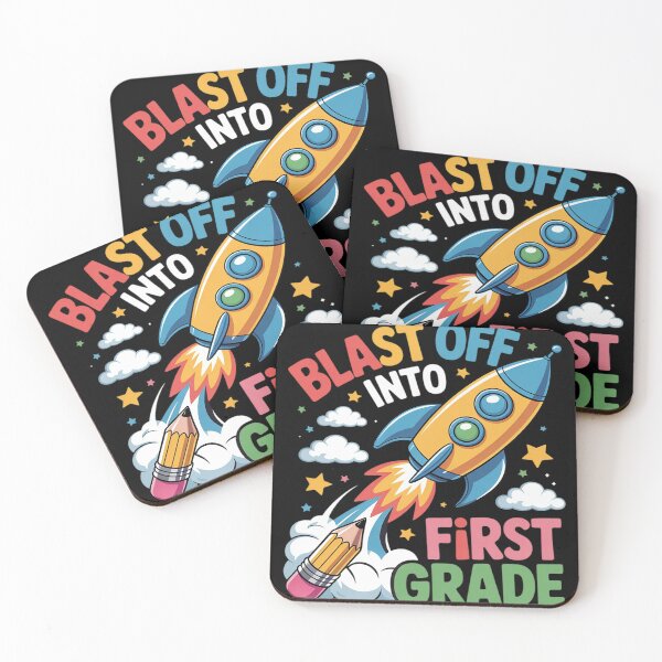 Item preview, Blast Off Into 1st Grade First Day of School designed and sold by FluoroWave.