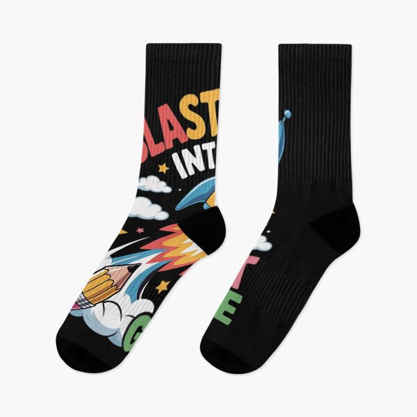 Item preview, Blast Off Into 1st Grade First Day of School designed and sold by FluoroWave.