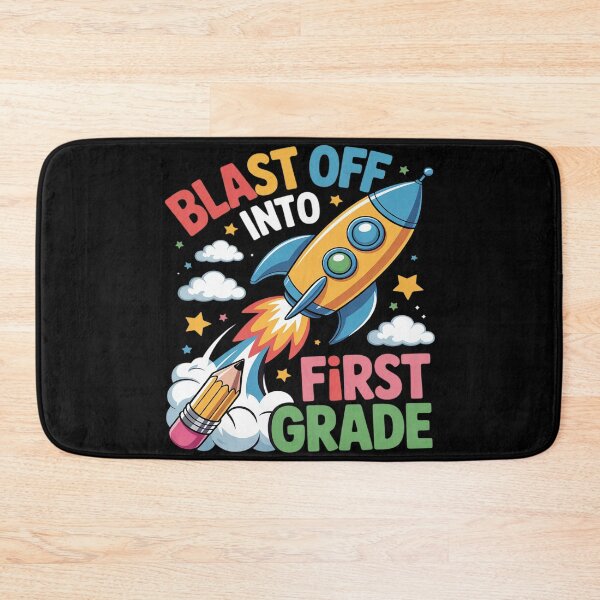 Item preview, Blast Off Into 1st Grade First Day of School designed and sold by FluoroWave.