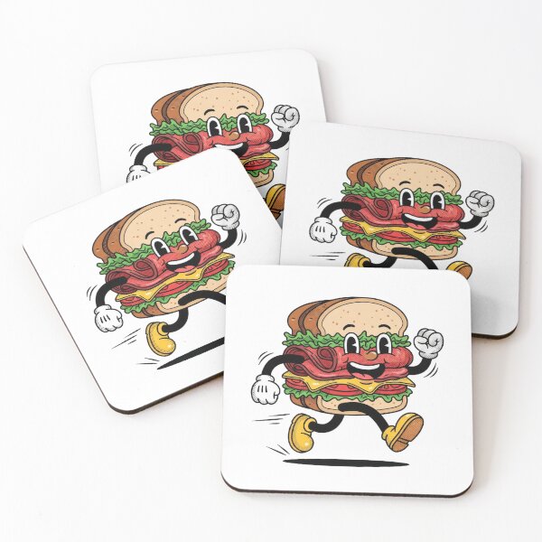 Item preview, Cartoon sandwich with a big smile and sunglasses designed and sold by VerizalShop.
