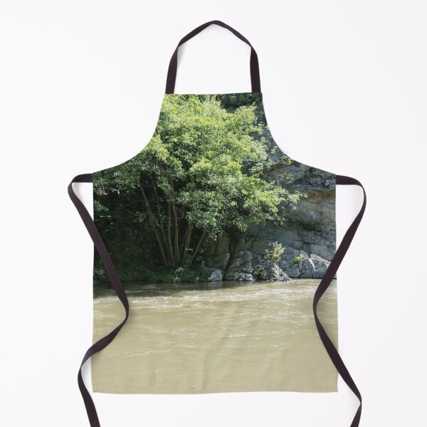 Item preview, Peaceful Forest River Flowing by a Rocky Cliff designed and sold by Georgia Mizuleva.