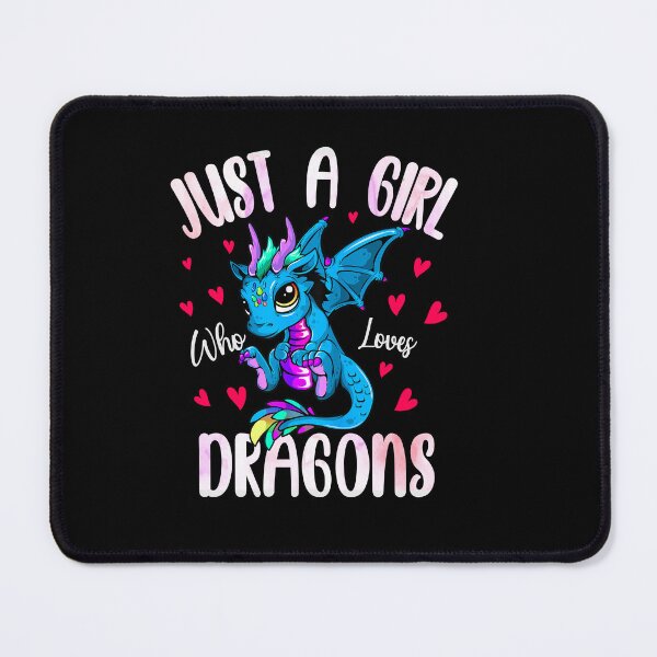 Item preview, Cute Just A Girl Who Loves Dragons - Cute Dragon Watercolor Art Colorful Fantasy Animals Lover Women Girl designed and sold by Ostericaimusa.