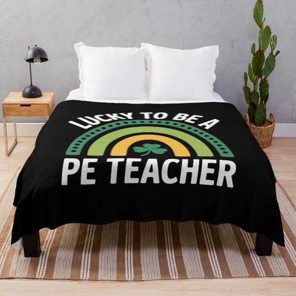Item preview, Lucky To Be A PE Teacher Rainbow St Patricks Day Shamrock Men Women designed and sold by PattonJillian.