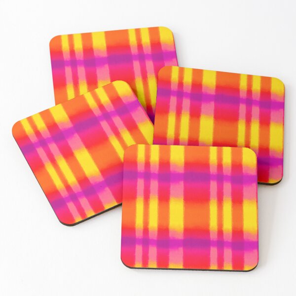 Item preview, Neon Ombre Plaid Gradient Pattern designed and sold by bubblegoth.