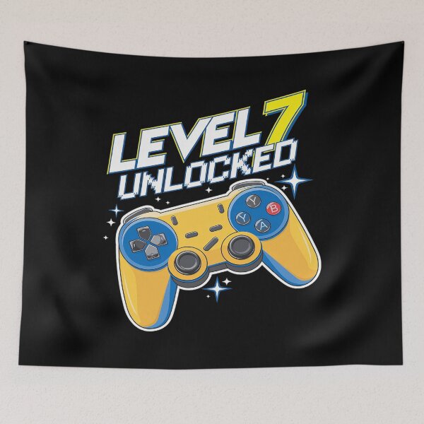 Item preview, Level 7 Year Old Unlocked 7th Birthday Boy Video Gamer Kids  designed and sold by joyouartArt.