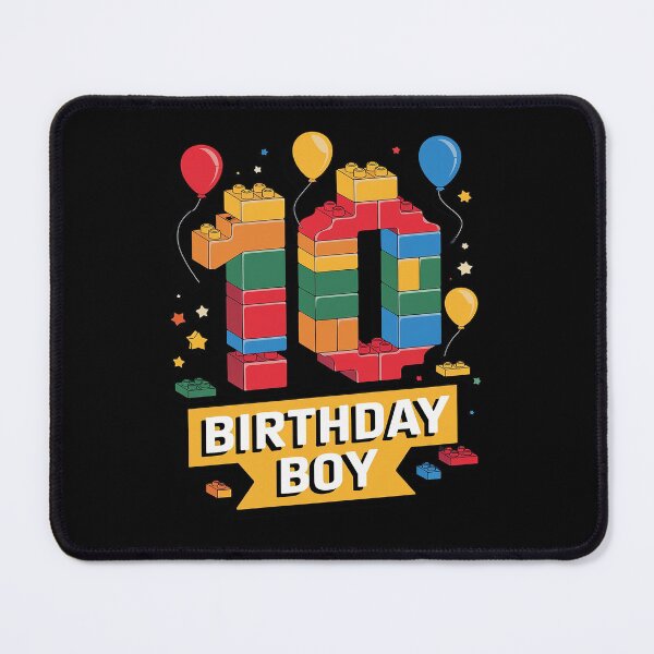Item preview, 10 Year Old Building Blocks 10th Birthday Boy designed and sold by angolinnArt.