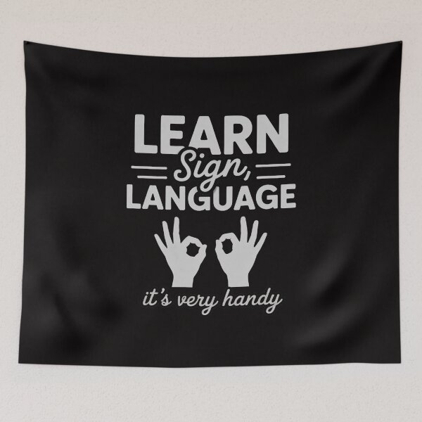 Item preview, Learn Sign Language - ASL Gift Deaf Gift ASL Teacher Gift Men Women designed and sold by HesterFoley.