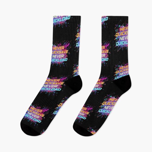 Item preview, Never Quicksave Never Quickload – Neon Gamer Quote Art designed and sold by PHRASEandSTYLE.