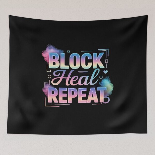 Item preview, Block Heal Repeat Spiritual Protection Energ designed and sold by FluoroWave.