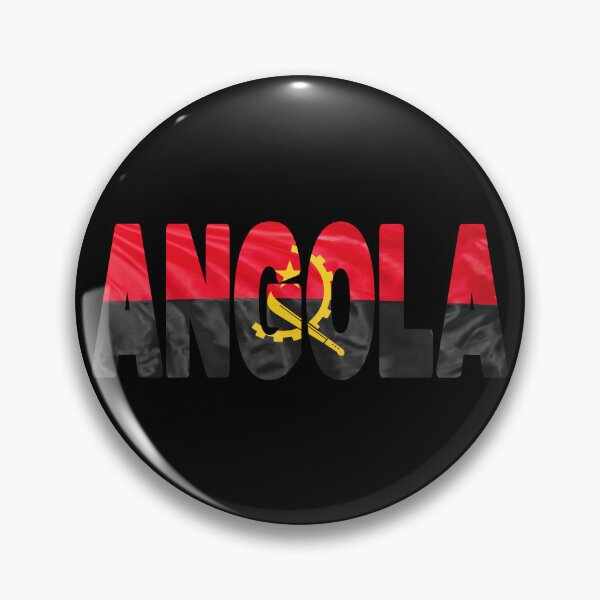 Item preview, ANGOLA - Flag Flying in Wind cut to Letters Souvenir Sticker Shirt designed and sold by Adam Gormley.