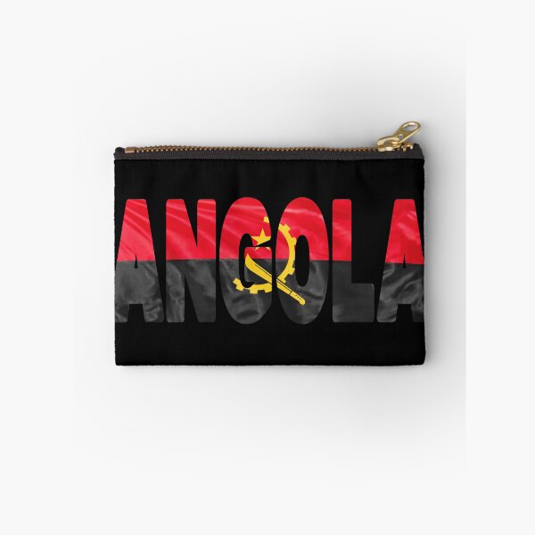 Item preview, ANGOLA - Flag Flying in Wind cut to Letters Souvenir Sticker Shirt designed and sold by Adam Gormley.