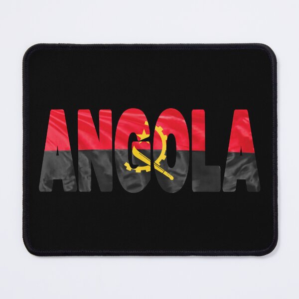 Item preview, ANGOLA - Flag Flying in Wind cut to Letters Souvenir Sticker Shirt designed and sold by Adam Gormley.