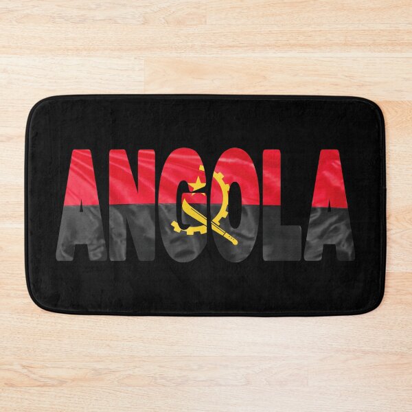 Item preview, ANGOLA - Flag Flying in Wind cut to Letters Souvenir Sticker Shirt designed and sold by Adam Gormley.