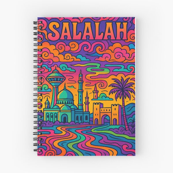 Item preview, Trippy Psychedelic Poster of Salalah | Vibrant Omani Cityscape Art | Retro Colorful Salalah Skyline Design designed and sold by PaintedPixels01.