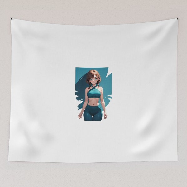 Item preview, Mita Koyomi Athletic Anime Girl Fitness Aesthetic designed and sold by iloveanimechibi.