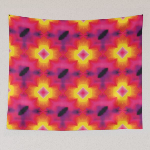 Item preview, Hot Pink Kaleidoscope Inkblot Glow Pattern designed and sold by bubblegoth.
