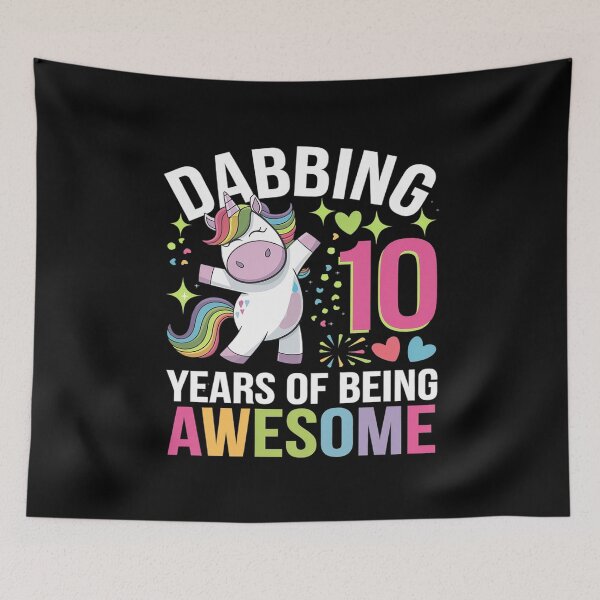 Item preview, 10 Year Old Unicorn Dabbing 10th Birthday Girl Unicorn Party  designed and sold by joyouartArt.
