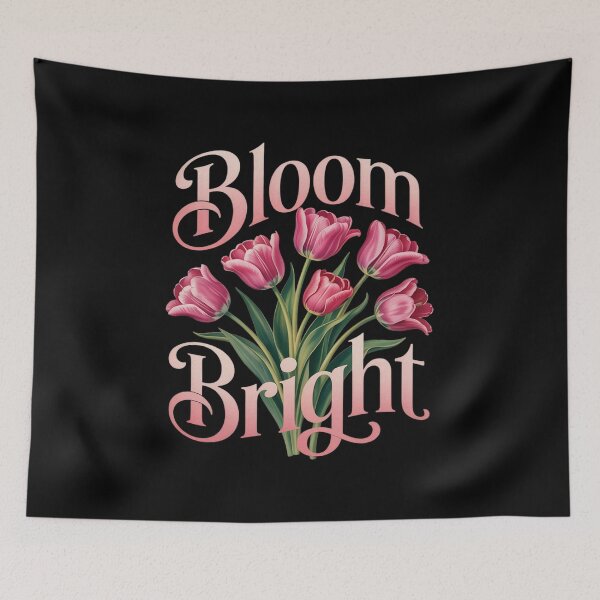 Item preview, Bloom Bright Pink Tulip Floral Statement designed and sold by Voidbinder.