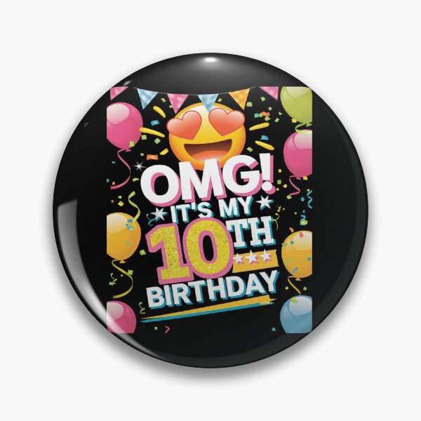 Item preview, 10th Birthday Balloon 10 Years Old Bday  designed and sold by angolinnArt.