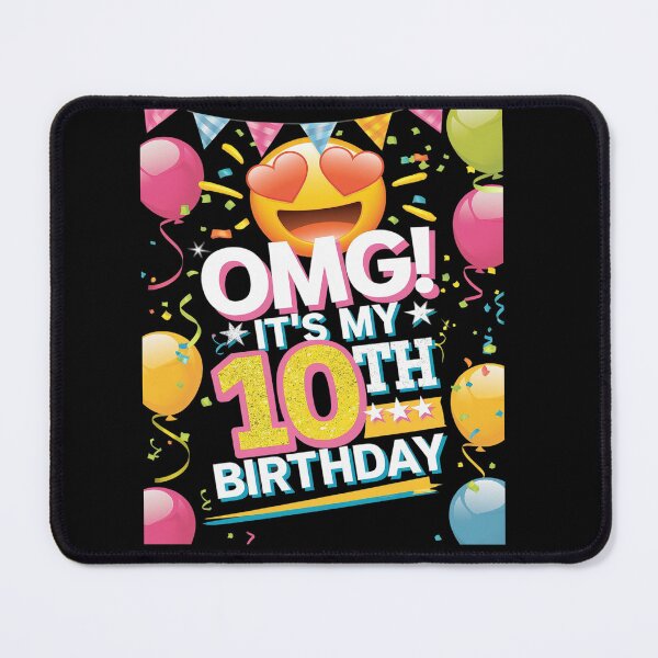 Item preview, 10th Birthday Balloon 10 Years Old Bday designed and sold by angolinnArt.