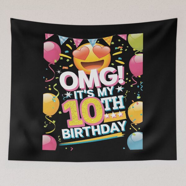 Item preview, 10th Birthday Balloon 10 Years Old Bday  designed and sold by angolinnArt.