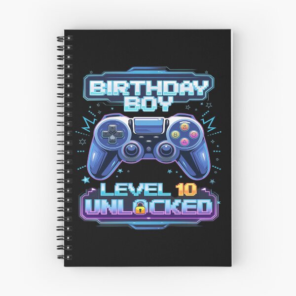 Item preview, 10th Birthday Boy Level 10 Unlocked Video Game Party  designed and sold by joyouartArt.
