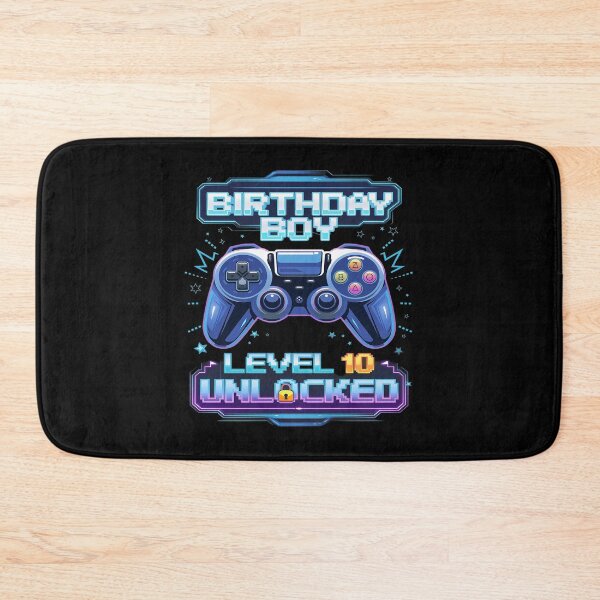 Item preview, 10th Birthday Boy Level 10 Unlocked Video Game Party  designed and sold by joyouartArt.