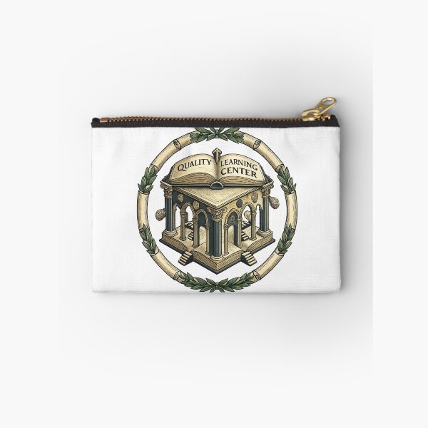 Item preview, Quality Learning Center – Vintage Academic Emblem with Open Book & Laurel Wreath | Classical Education Logo Art designed and sold by Gurjeetpixelart.