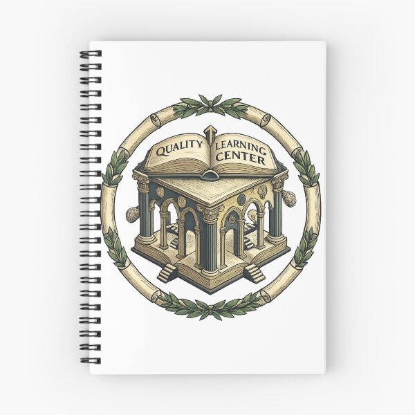 Item preview, Quality Learning Center – Vintage Academic Emblem with Open Book & Laurel Wreath | Classical Education Logo Art designed and sold by Gurjeetpixelart.