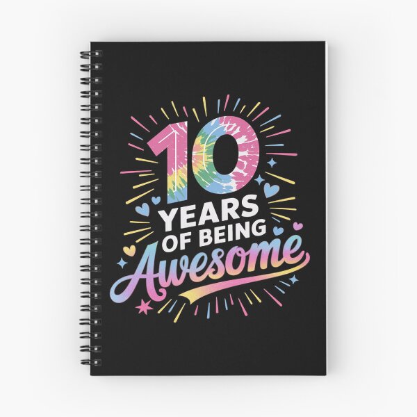 Item preview, 10th Birthday Idea Tie-Dye 10 Year Of Being Awesome  designed and sold by joyouartArt.