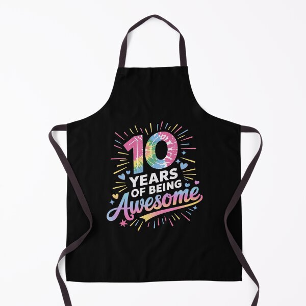 Item preview, 10th Birthday Idea Tie-Dye 10 Year Of Being Awesome designed and sold by joyouartArt.