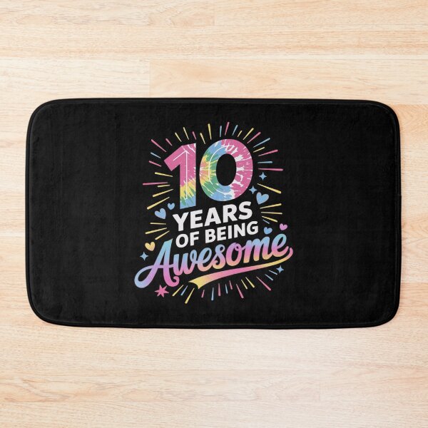 Item preview, 10th Birthday Idea Tie-Dye 10 Year Of Being Awesome designed and sold by joyouartArt.