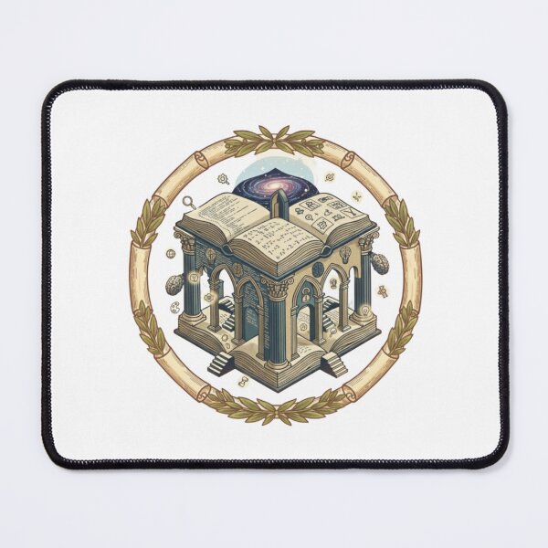 Item preview, Quality Learning Center – Fantasy Academic Emblem with Open Book, Temple & Cosmic Knowledge Art designed and sold by Gurjeetpixelart.