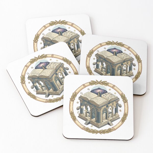 Item preview, Quality Learning Center – Fantasy Academic Emblem with Open Book, Temple & Cosmic Knowledge Art designed and sold by Gurjeetpixelart.