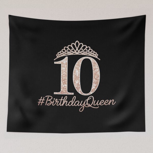 Item preview, 10th Birthday Girls Double Digits Rose Colored  designed and sold by joyouartArt.