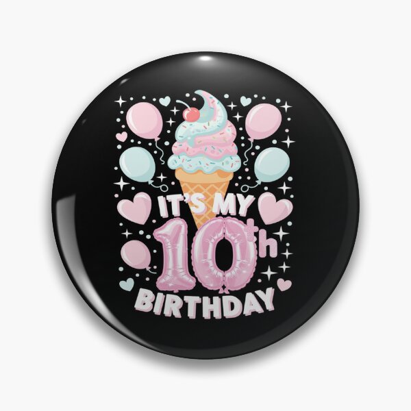Item preview, 10th Birthday Girl 10 Years, Ice Cream, Number 10  designed and sold by angolinnArt.