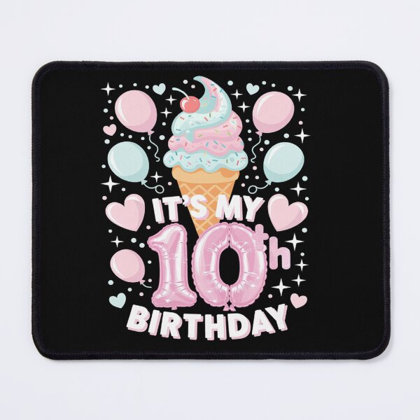 Item preview, 10th Birthday Girl 10 Years, Ice Cream, Number 10 designed and sold by angolinnArt.