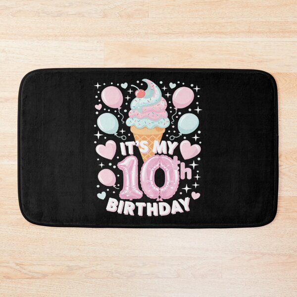 Item preview, 10th Birthday Girl 10 Years, Ice Cream, Number 10 designed and sold by angolinnArt.