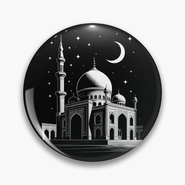 Item preview, Grand Mosque Architecture Crescent Moon by Night designed and sold by k3rstman1.