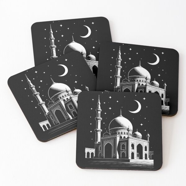 Item preview, Grand Mosque Architecture Crescent Moon by Night designed and sold by k3rstman1.