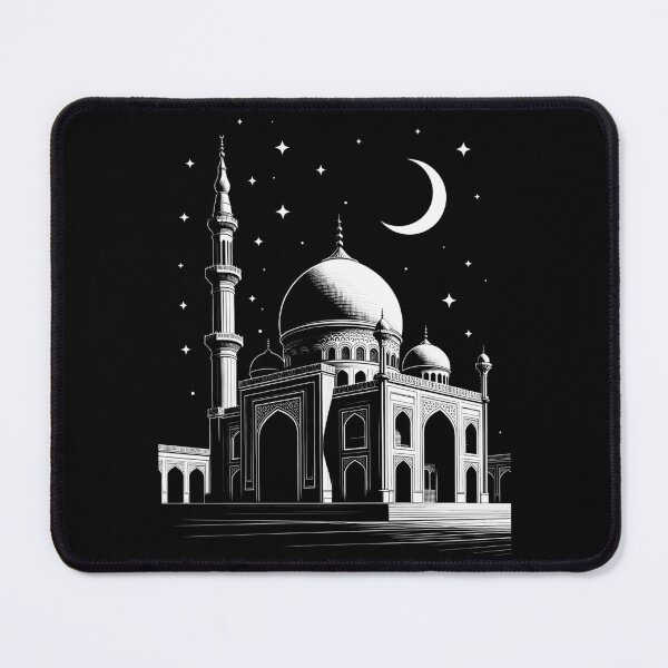 Item preview, Grand Mosque Architecture Crescent Moon by Night designed and sold by k3rstman1.