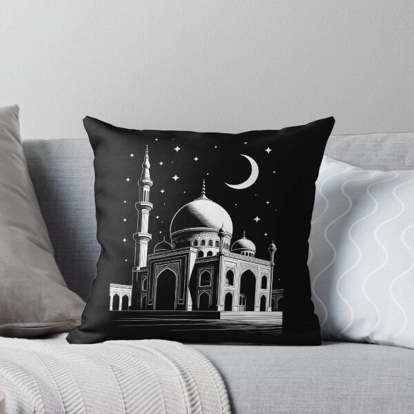 Item preview, Grand Mosque Architecture Crescent Moon by Night designed and sold by k3rstman1.